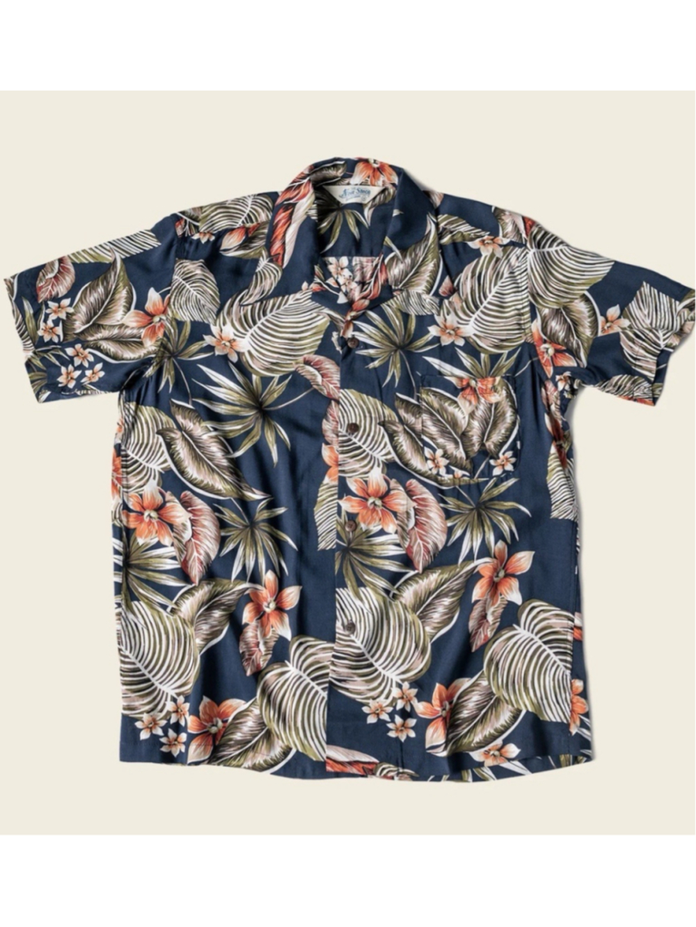 Bronson Vintage T-Shirt Print Shirt Men's Short Sleeve Shirt Aloha Hawaii L